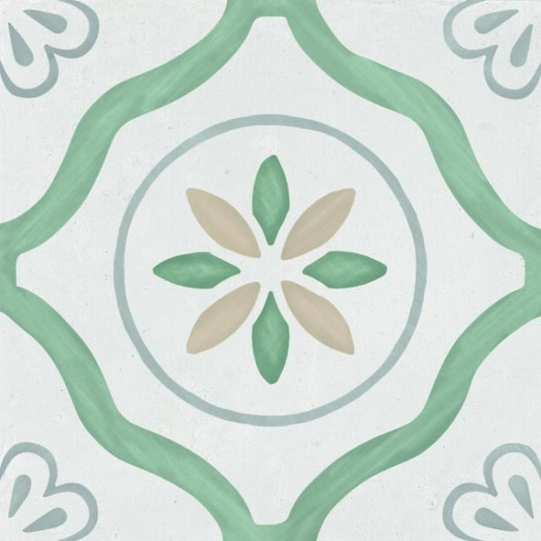 keraamilised plaadid harmony sirocco green petals