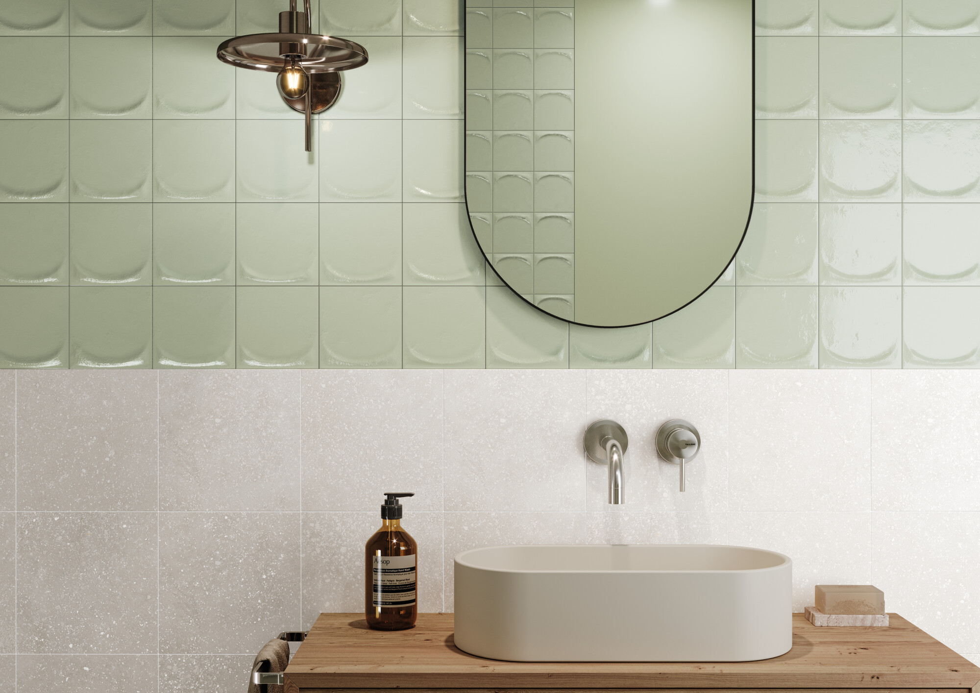 keraamiline seinaplaat harmony drip mint